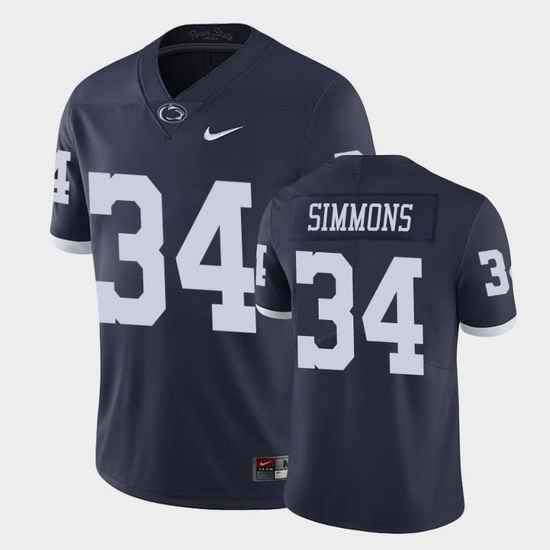 Men Penn State Nittany Lions Shane Simmons Limited Navy College Football Jersey